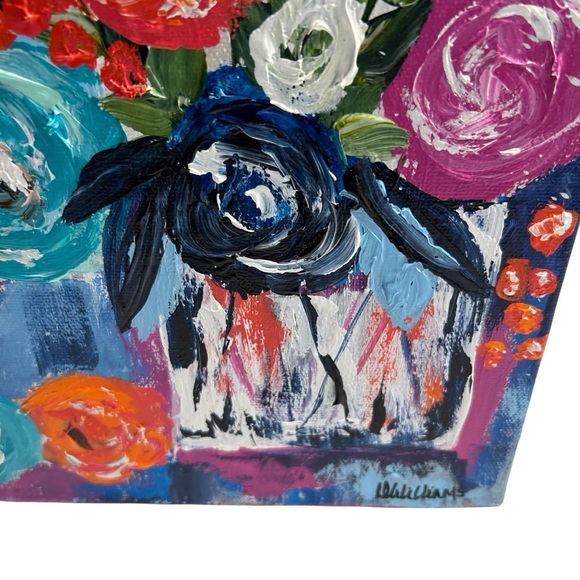 Original Artwork Abstract Blooms Impressionism 8 x 10” - Picture 8 of 15